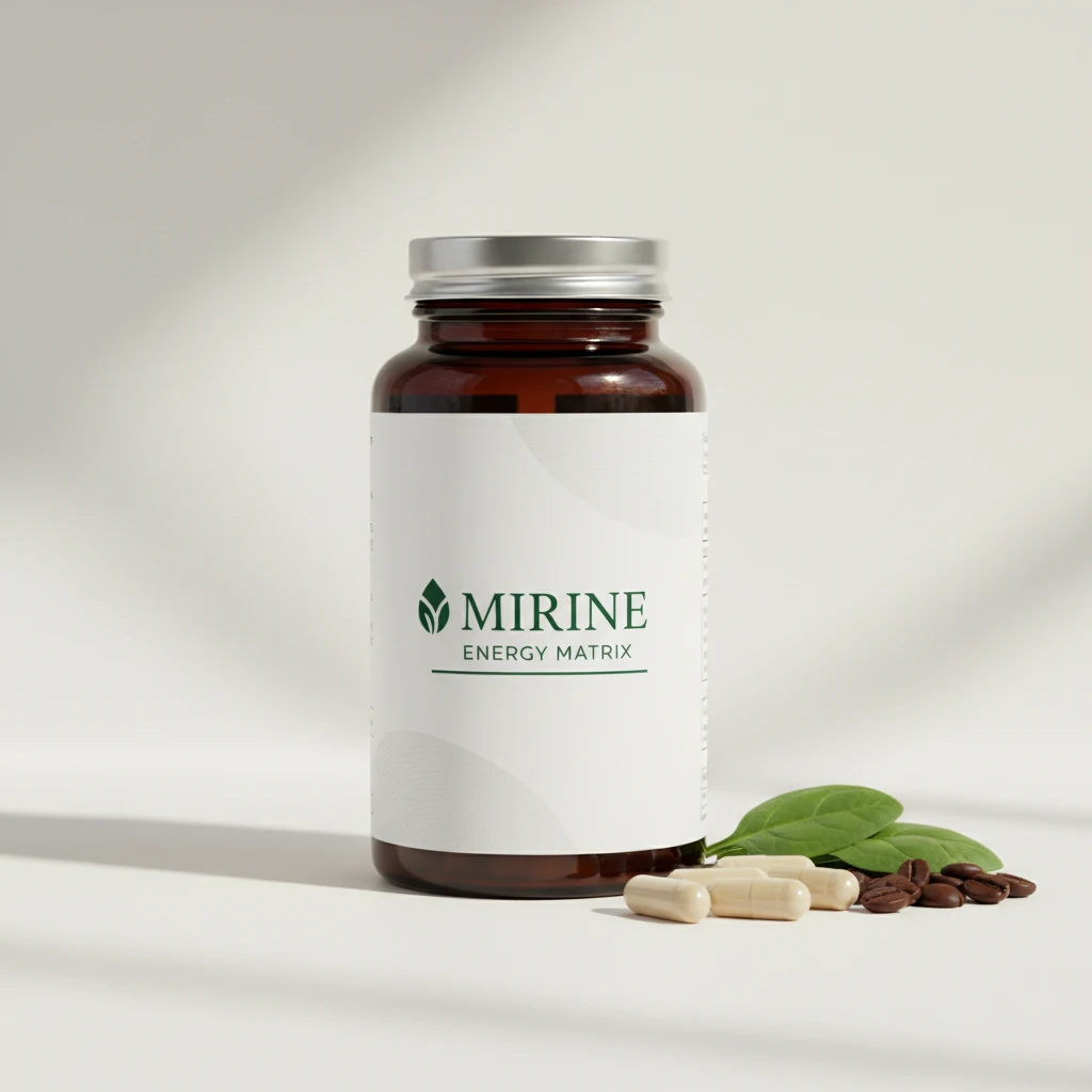 Mirine Energy Matrix wit plastic supplement flacon met etiket, 90 capsules